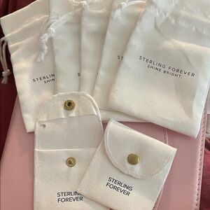 Sterling Forever Jewelry Pouches - White